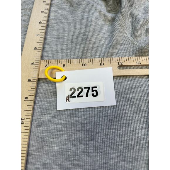 Hollister Thermal Hoodie Womens Medium Y2K Grey Pullover Deep V Neck Shirt - Picture 8 of 9